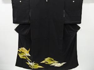 アンティーク　群鶴模様刺繍留袖(比翼付き)